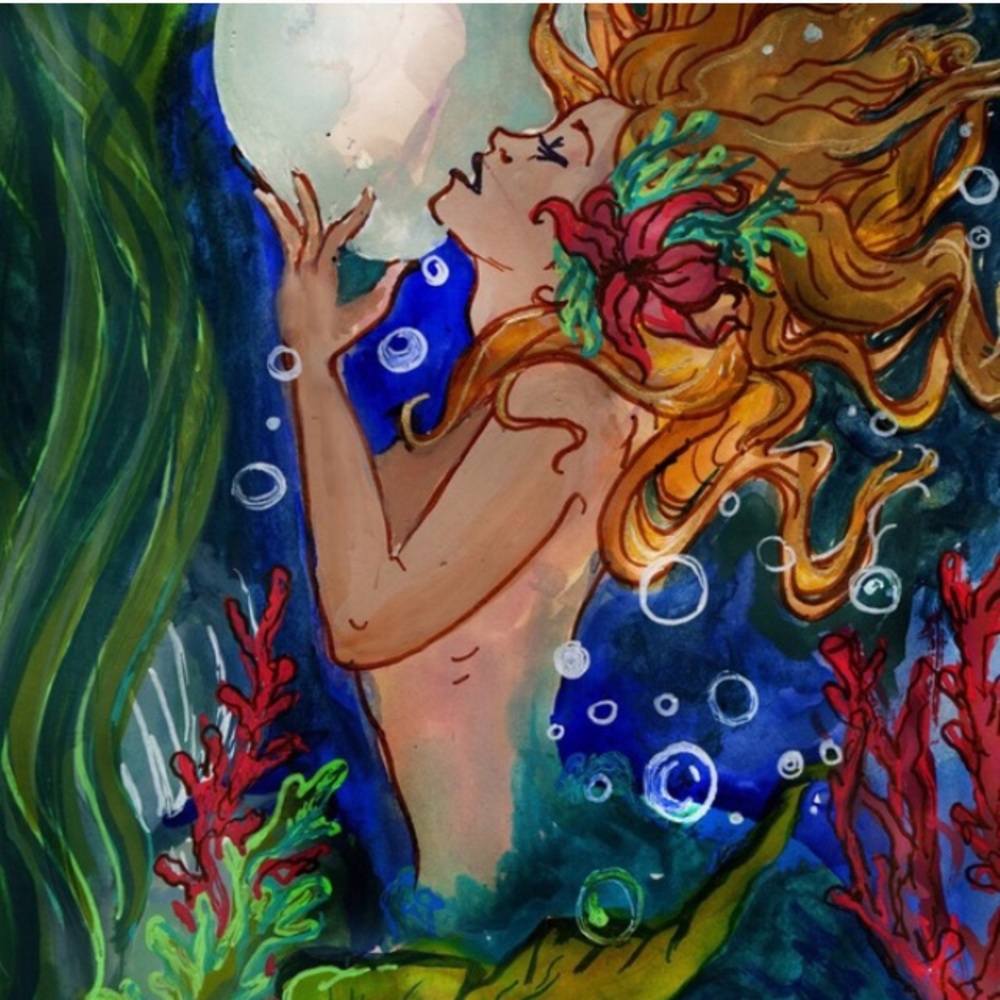 Ethereal mermaid print